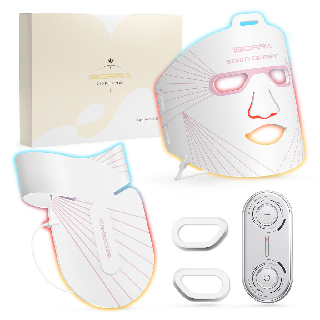Iborria MN1 LED Light Therapy Face and Neck Mask