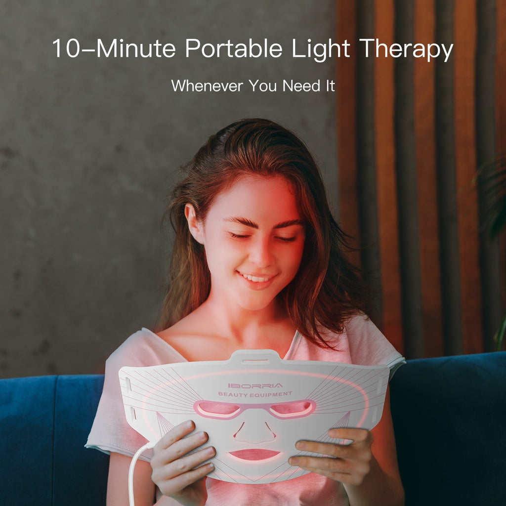 Iborria MN1 LED Light Therapy Face and Neck Mask
