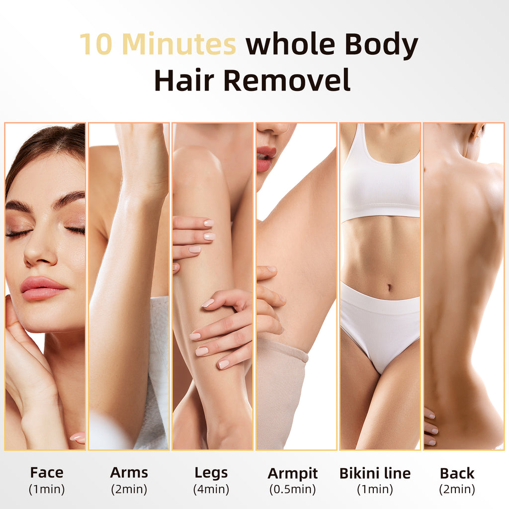 Premium T6 Unlimited Skin Sensor ICE Cold IPL Hair Removal with 3 replacement heads