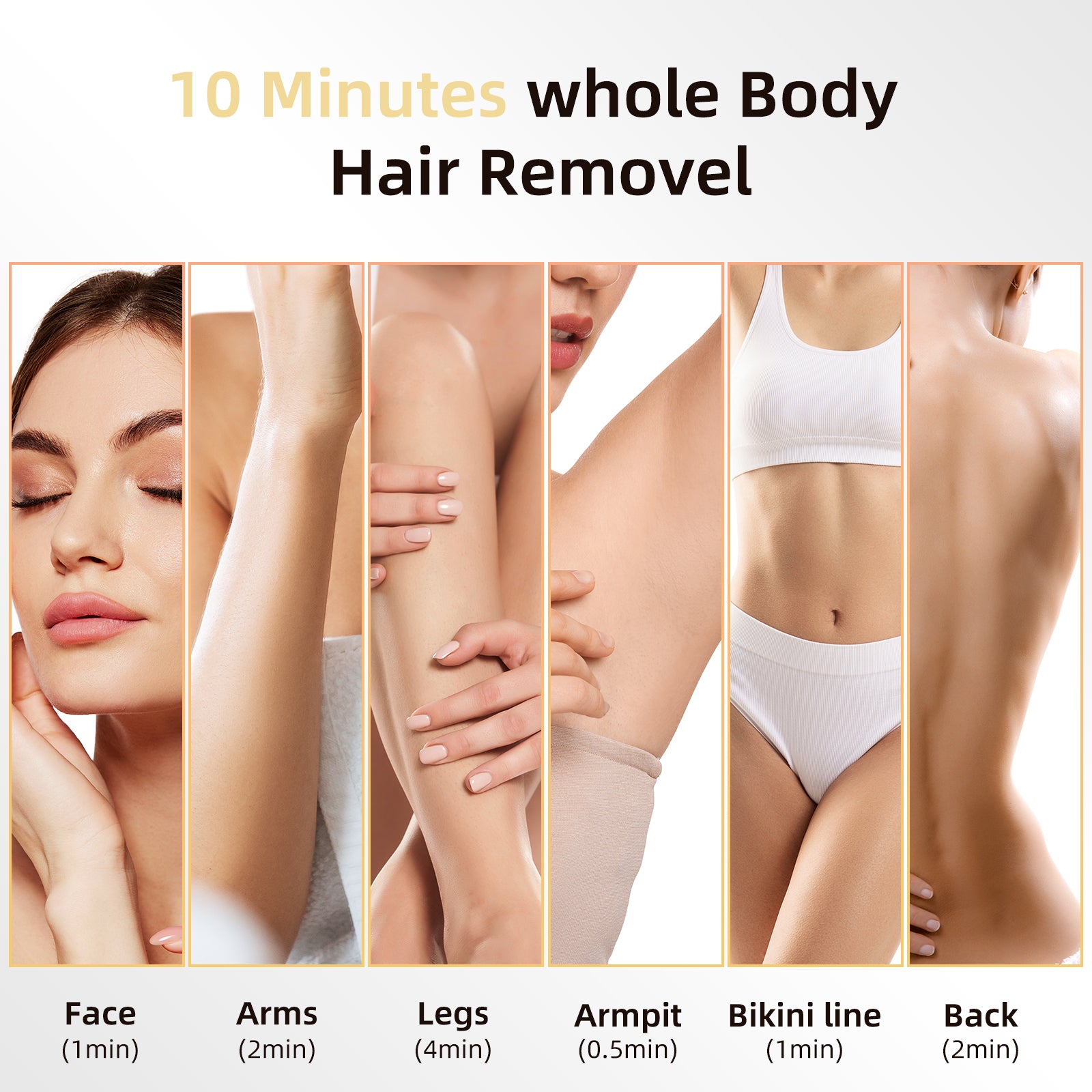 Premium T6 Unlimited Skin Sensor ICE Cold IPL Hair Removal with 3 replacement heads