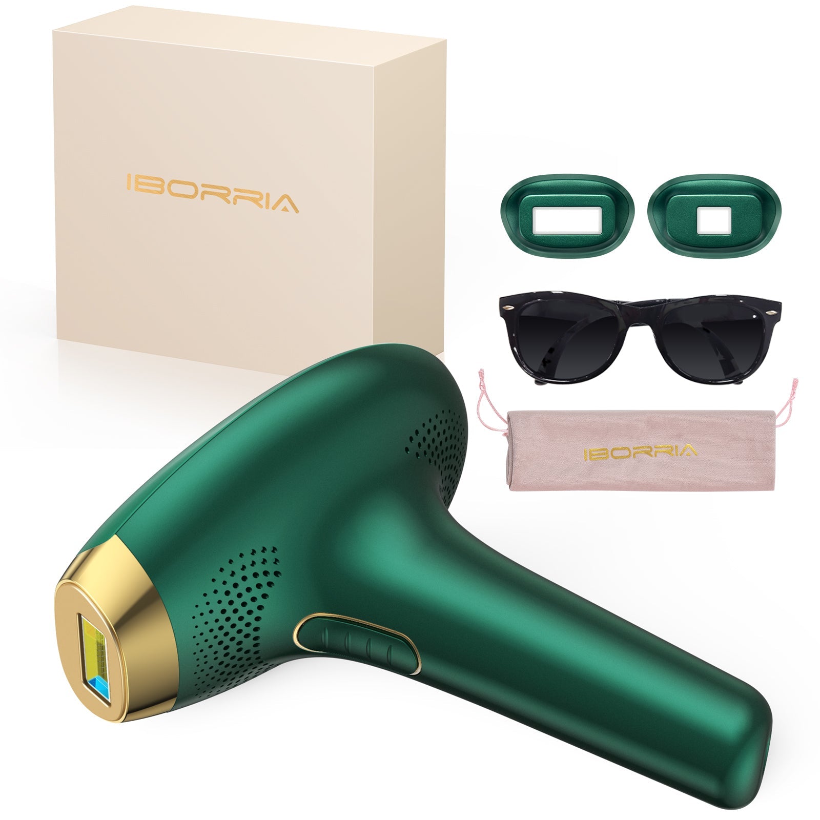 Iborria T1 Unlimited ICE Cold IPL Hair Removal with 4 replacement heads
