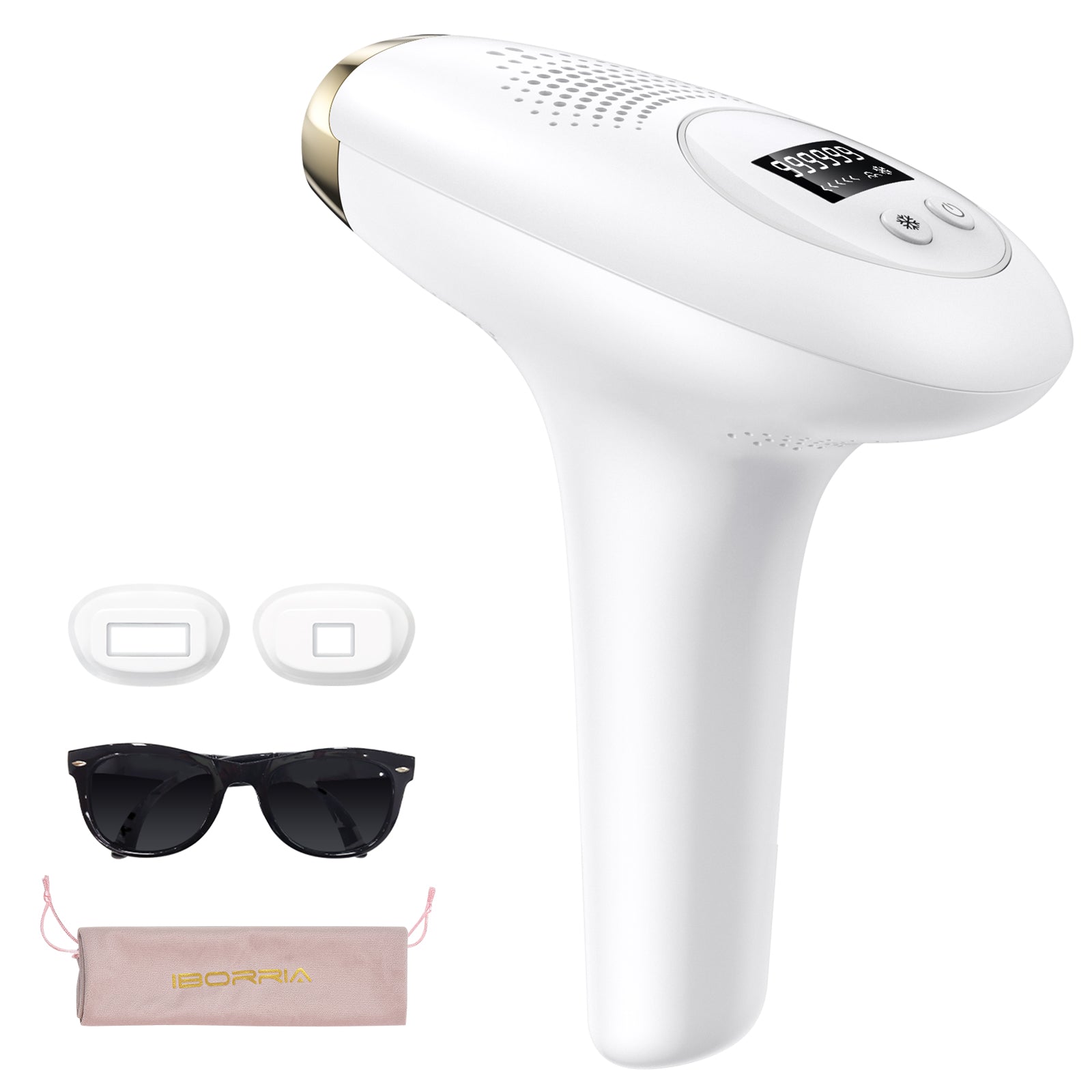 Iborria T1 Unlimited ICE Cold IPL Hair Removal with 4 replacement heads