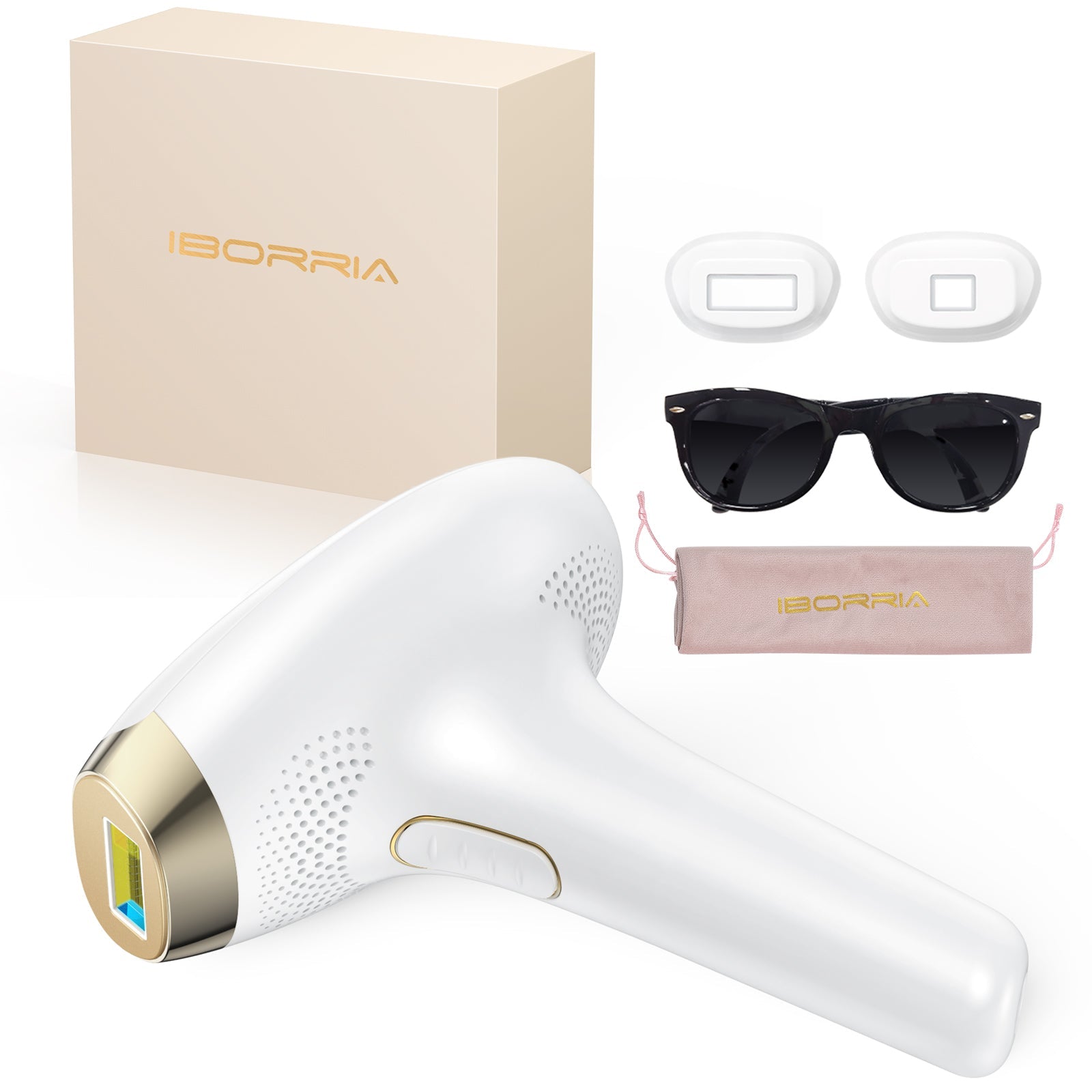 Iborria T1 Unlimited ICE Cold IPL Hair Removal with 4 replacement heads